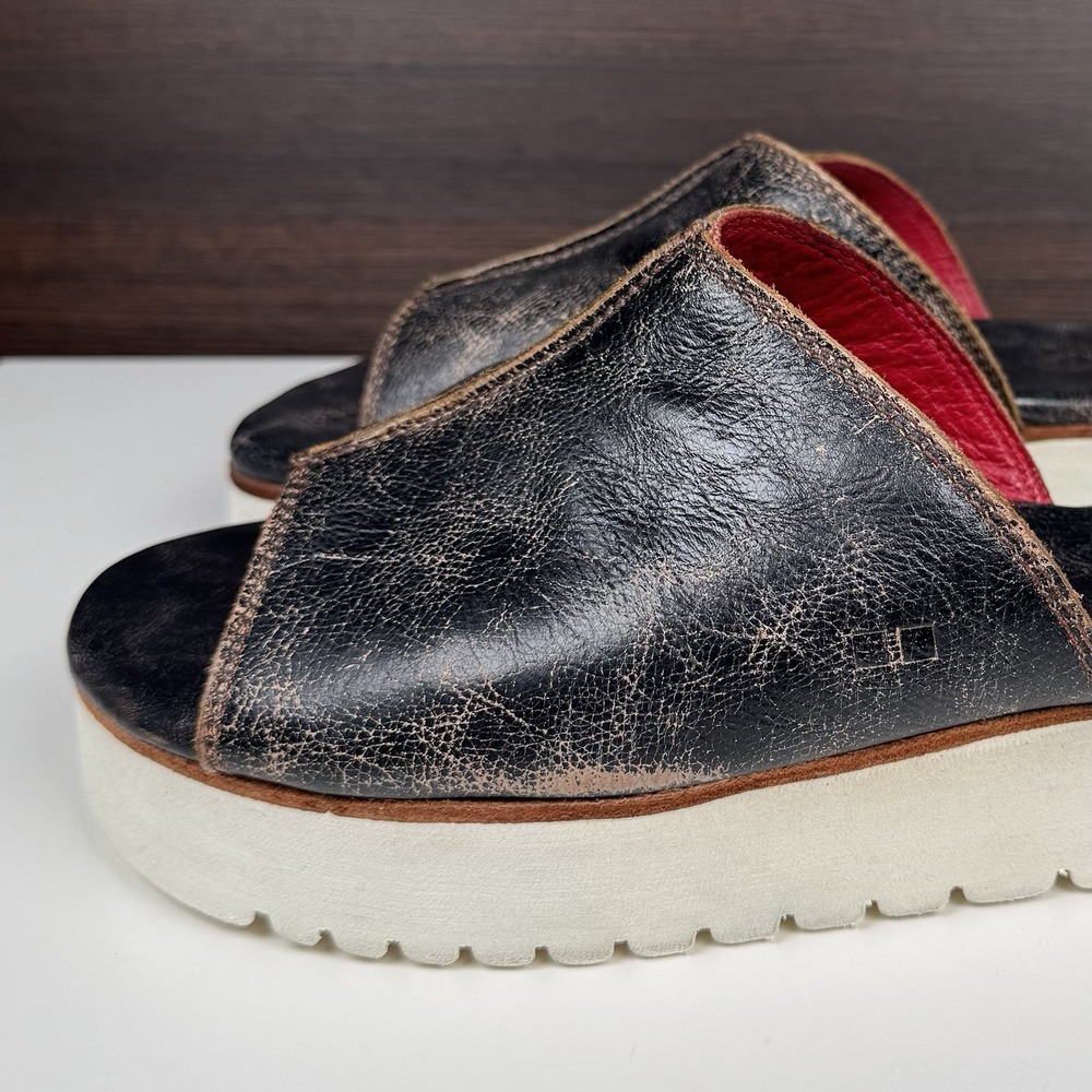 BED|STU Women's FAIRLEE II Platform Leather Slide Sandal Size 11 - Mexico - Picture 3 of 16